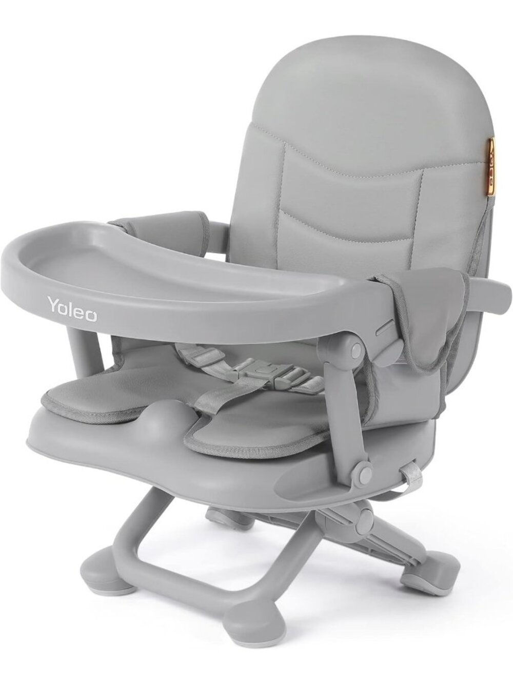 Foldable Baby High Chair Booster Seat, Adjustable Height, Travel-Friendly with